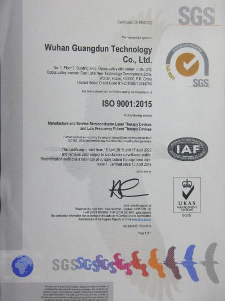 ISO9001 - Wuhan Guangdun Technology Co., Ltd.