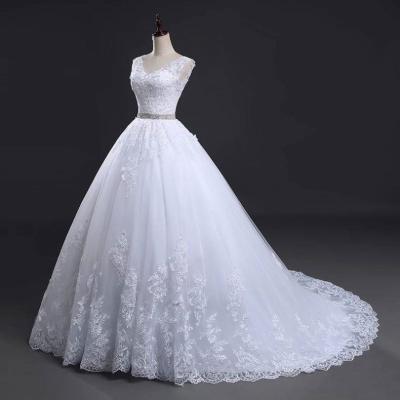 China New Geo'Peck Anti-Static Plus Size Custom Made White Wedding Dress for sale