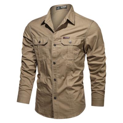 China Geo'Peck Men Tactical Shirts Breathable Military Casual Cotton Shirts Plus Size Long Sleeve Shirt for sale