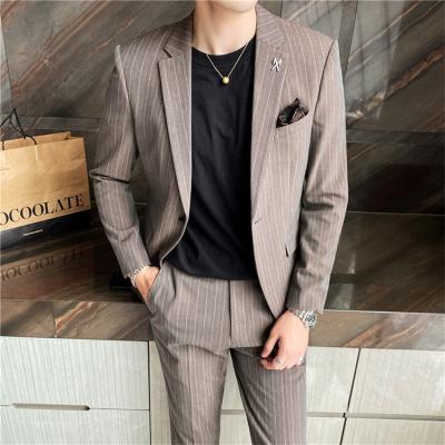 China Anti-Wrinkle Geo'Peck Men Suit One Button Slim Fit Single Breasted Party Blazer Vest Pants Set Suit for sale