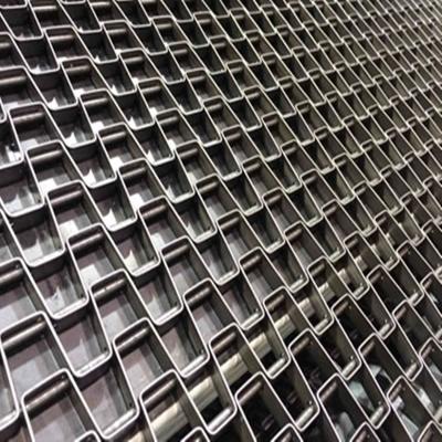 China Great Wall Mesh Belt Heat Resistant Cooling Equipment With Square Hole Horseshoe Chain Conveyor Belt for sale