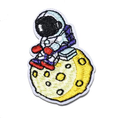 China Wholesale 3D Apparel Sew On Custom Astronaut Embroidered Embroidery Patch Logo Badge for sale