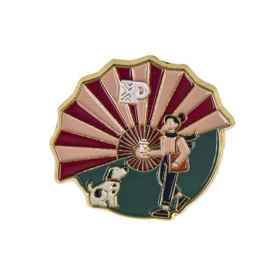 China Lapel Badge Enamel Europe Chinese Style Metal Pin Supplier Brooch Custom Soft And Hard Animation Pin for sale