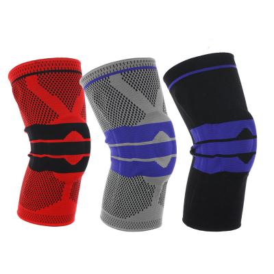 China Adjustable Elasticity Breathable Spring Support Silicone Basketball Sports Running Increasing Fitness Supplies Cycling Marathon Knee Pads for sale