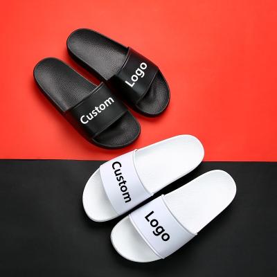 China PVC Custom Black Men's Anti-Smell Sandal OEM Shoes Slide Sandal Simple Empty Slippers Custom Logo Slide for sale