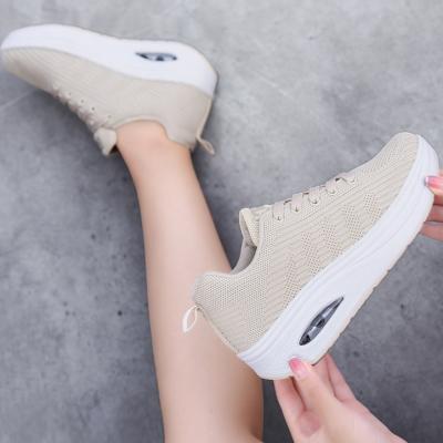 China Wholesale Hot Fashion Trend Platform Increase Air Cushion Shake Sports Walking Shoes For Women for sale