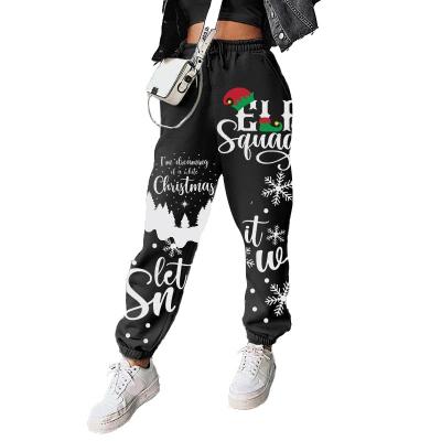 China 2022 Anti-wrinkle Christmas sports tracksuit cargo trackers girls plus size womens pants and trousers for sale