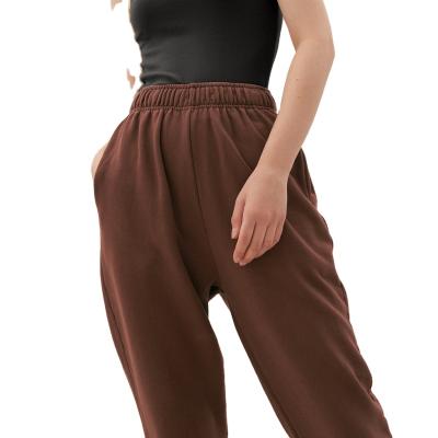 China 2022 Wholesale Yongqi 100%Cotton French Terry Sweatpants Solid Color Spring Anti-static Straight Leg Sweatpants for sale