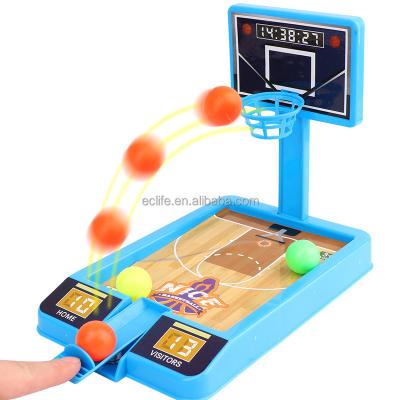 China Factory Eco-friendly Non-toxic Children Play Desktop Board Game Mini Plastic Finger Basketball Toy Finger Shooting Set for sale