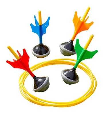 China PP PVC Outdoor Sports Toys Kids Lawn Dart Toy Ring Throwing Game Set for sale