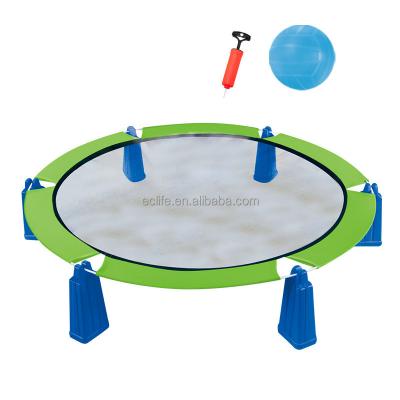 China Eco-Friendly Outdoor Beach Sport Toys 2 in 1 Kids Portable Mini Beach Volleyball Spike Ball and Flight Disc Set for sale