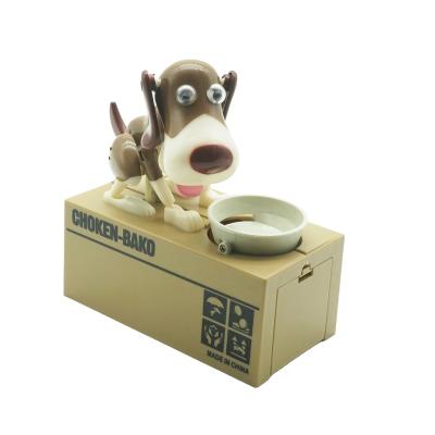 China Funny Plastic Dog Piggy Bank Coin Bank Money Box Novelty Funny Gift WJ0111 for sale