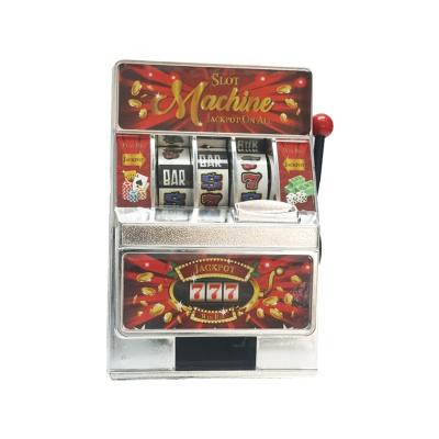 China Creative Promotional Gift Game Machine Casino Jackpot Slot Fun 2-in-1 Slot Machine Piggy Bank Toy for sale