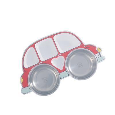 China Contemporary Chinese-made Children's Dinner Plate Cartoon Car Dinner Plate for sale