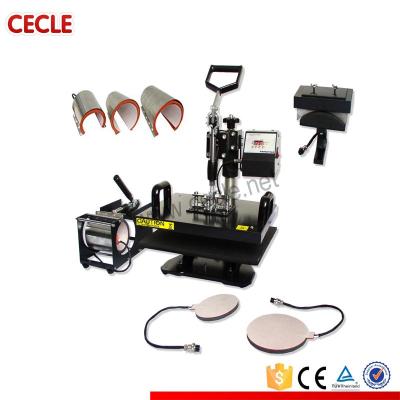 China Lowest Fabric Printer Price 8 in 1 Combination T Shirt Heat Press Machine for sale