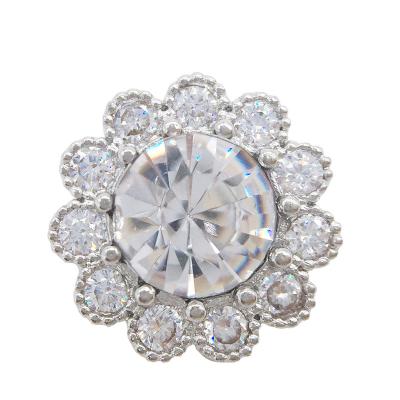 China Dry Cleaning Crystal Leg Zircon Sunflower Embellishments Sewing Crystal Buttons For DIY Decoration for sale