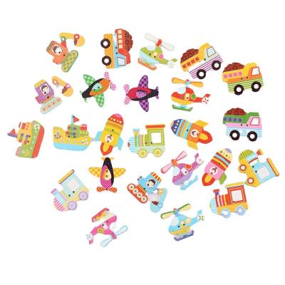 China Other Cartoon All Kinds Of Transport Vehicle Tools Shape Wooden Buttons For Craft for sale