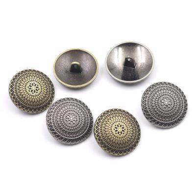 China Wholesale high grade numeral design vintage alloy metal bronze knob nickel free for coat for sale