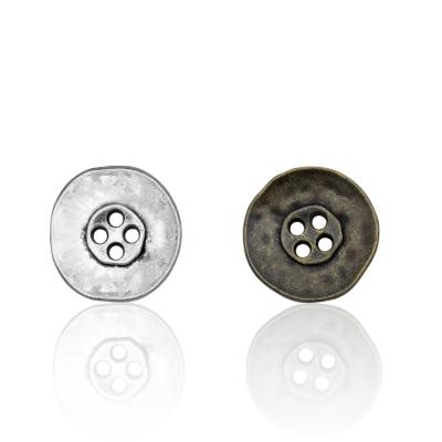 China Custom Design Nickel Free Single Round 17mm Sewing 4 Holes Gold Alloy Polo Button for sale