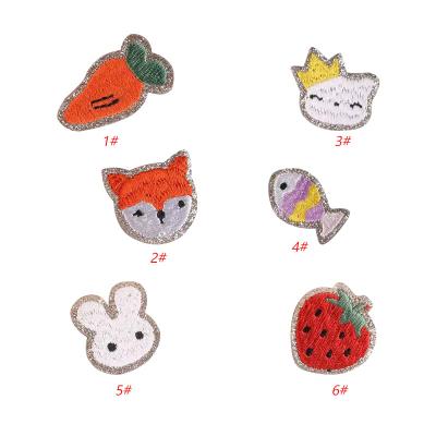 China Good Quality Handmade Silver Glitter Embroidered Stick On Self Adhesive Patches For Clothing for sale