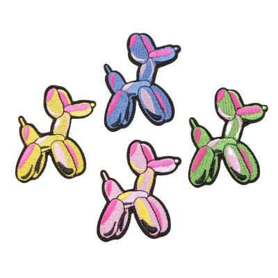 China cute colorful 3D balloon dog design embroidered patches for kids clothes for sale