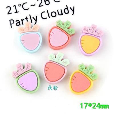 China Europe Resin Two Tone Colored Radish Flat Back Design Resin Cabochons For Kids Hair Band Resin Flat Back Cabochons for sale