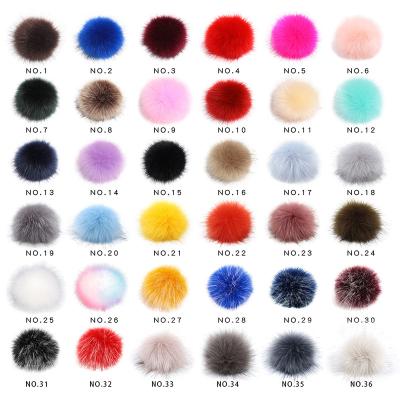 China Faux Pom Wholesale Handmade European Fox Pompom Faux Fur Accessory for sale