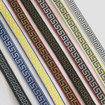 China Elastic nylon in the stock custom made durable polyester jacquard webbing national purchase width elastic band for sale