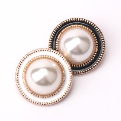 China Dry Cleaning Bead Buttons For Clothes Fashion Embellishment Metal Custom Round For Clothes Bead Leg Button for sale