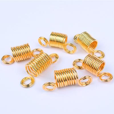 China Dreadlock Braids Beads Dreadlock Beads 11x30mm Gold Silver Stretch Spiral Shape Rings Dreadlock Beads Clips Tube For Hair Styling Tools Braid Hair Cuffs for sale