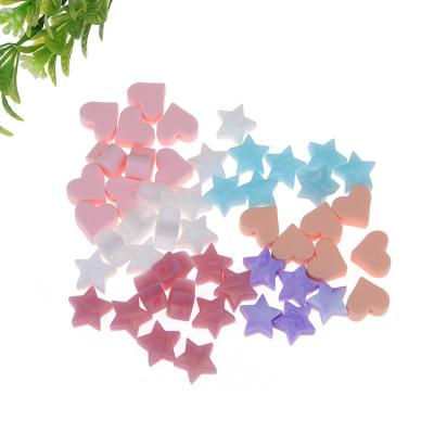 China Teething Jewelry Making Silicone Teething Bead 14mm DIY Five-pointed Star Teether For Baby Pacifier Chain Accessories B0066 Silicone Beads for sale