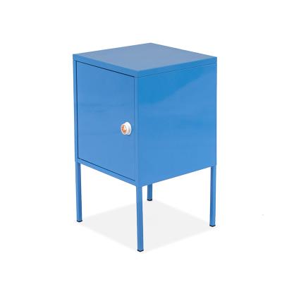 China exterior & Indoor Use Modern Style Nightstand Storage Cabinet with Door End Table with Steel Frame for Home Living Room for sale