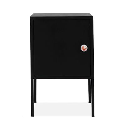 China exterior & Indoor Use Storage Cabinet Modern Free Standing End Table with Steel View Accent Nightstand for Bedroom Living Room for sale