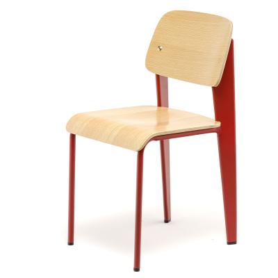 China Guangzhou Modern Factory Metal Plywood Dining Chair Restaurant Chair for sale