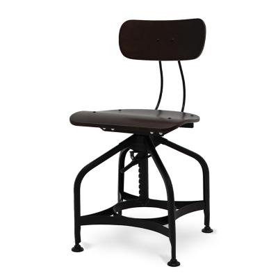 China 360 Degree Swivel Black Dining Chair For Bistros Industrial Counter Chair Revolving Chairs For Bar Club for sale