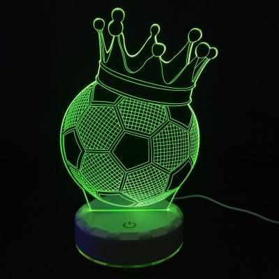 China Custom Barber Shop Acrylic 3D Bedside Lamp Football Kids Gift Factory Direct Sale LED Panel Night Light for sale