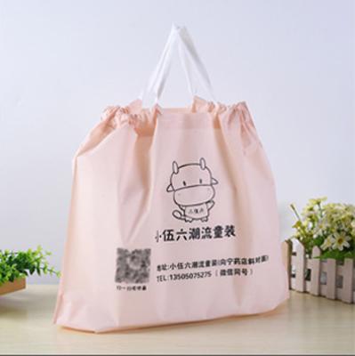 China PE Waterproof Drawstring Bag 30x10x20cm Flexo Printing With Handle for sale