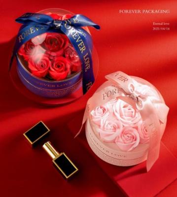 Chine Les boîtes de Rose Flower Small Jewelry Packaging forment en rond Art Paper Ribbon 122*122*130cm à vendre