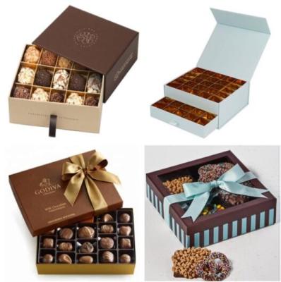 China ODM Paper Food Grade Packaging Customized Size Chocolate Packing Box for sale