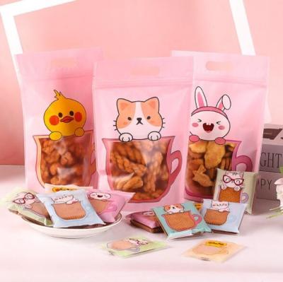 China Cookies Nougat Candy Stand Up Ziplock Bags 15.5x23cm matt lamination for sale