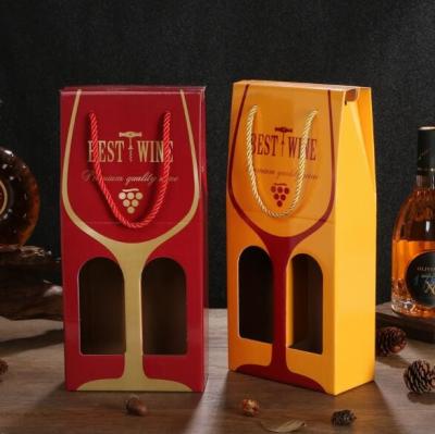 China Wine Biodegradable Packaging Box Rectangle Shape Custom Logo Pattern for sale