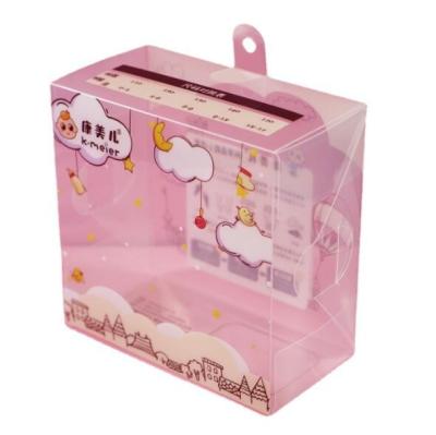 China PVC PP PET Plastic Packaging Box Pink Cartoon Transparent for Shoes Packing for sale