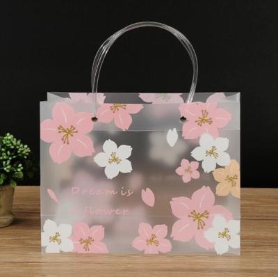 China Transparent PVC Boutique Branded Shopping Bag Custom PP Plastic Handbag for sale