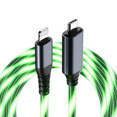 China Automatically power-off Yellowknife MFI certified USB-C to for Lightning Cable with streaming light support automatically power-off for sale