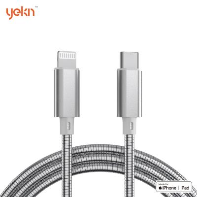 China Fast Speed Charging Cable Yellowknife Flex Braided USB Type C to Lightning Cable  MFi Certified 20W Fast Charging PD Power Delivery for iPone14 for sale