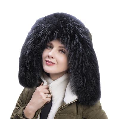 China Real Fluffy Fur Black Raccoon Fur Hood Scarf Collar For Stocking Coat for sale