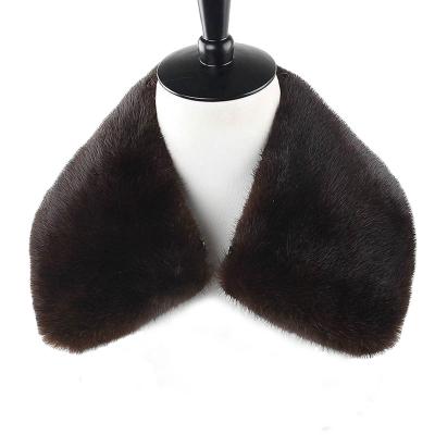 China Custom Genuine Short Mink Fur Collar Detachable Fur Trimming For Men's Jacket for sale