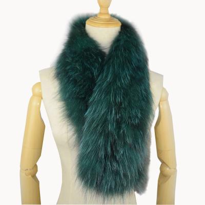 China Winter Full Fox Medium Fluffy Fur Scarves Hand Knitted Real Fox Fur Neck Collar for sale