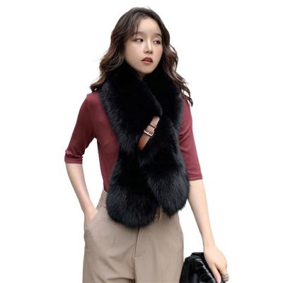 China New Design Women's Winter Fox Fur Scarf Soft Lady Fur Scarf Natural 100% Real Fox for sale