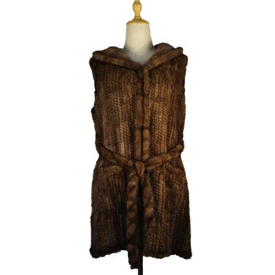 China Mink Fur Vest Women genuine windproof for sale